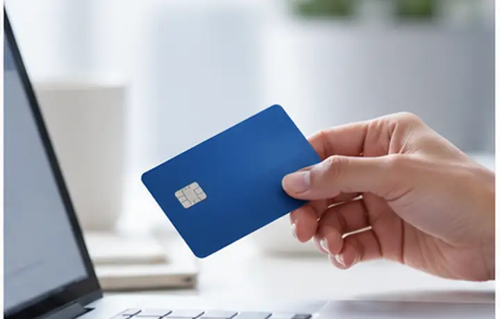 A close-up of a card payment process being considered
